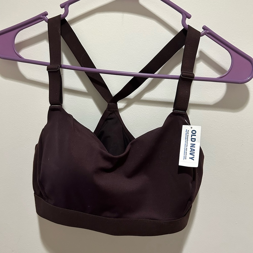 Brown sports bra Old Navy size medium new with tags